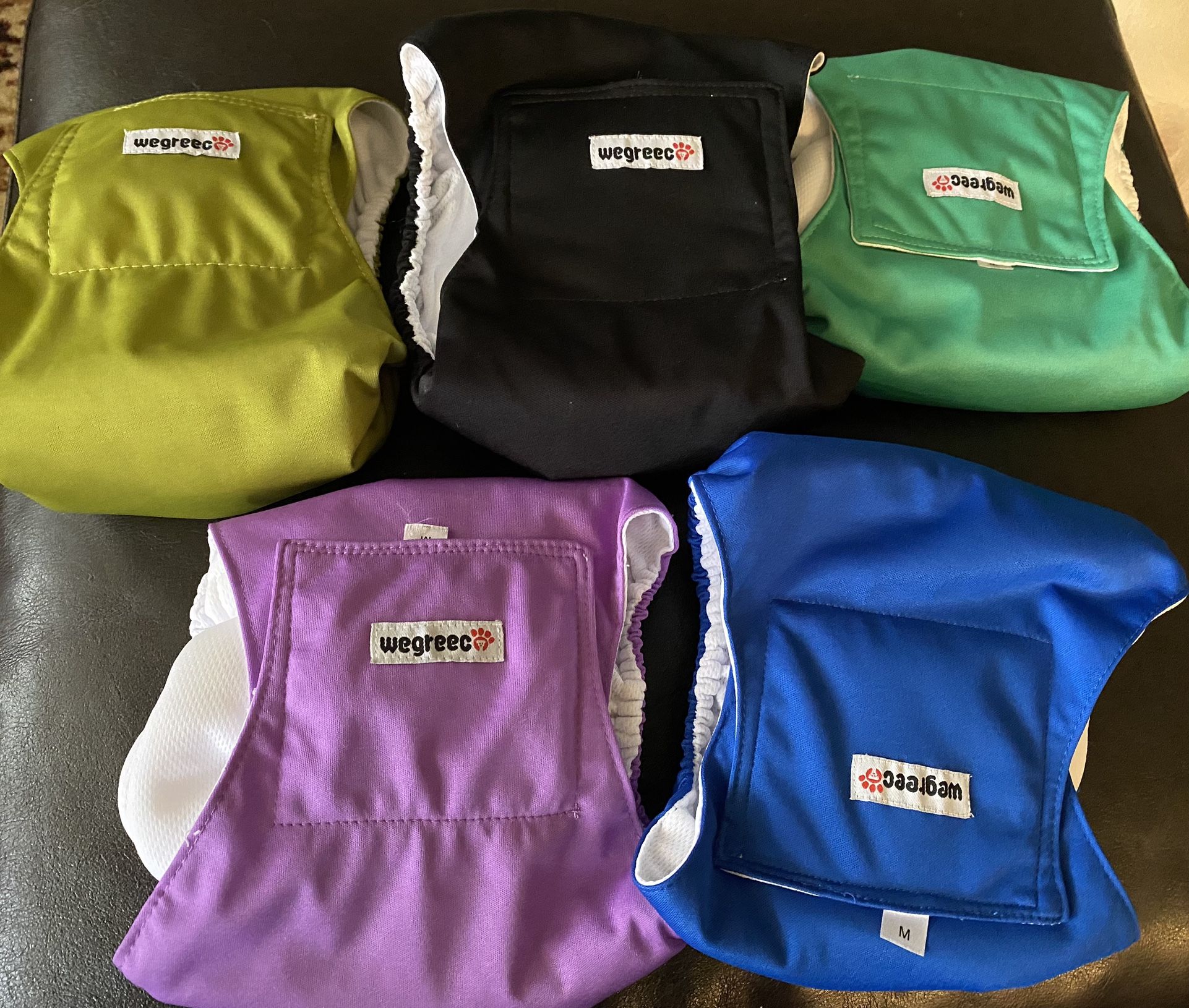 4 Male Dog reusable/washable Diapers Size M