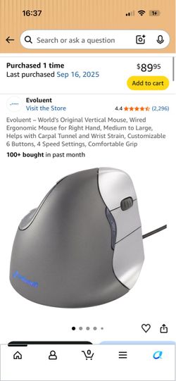 Evoluent vertical mouse