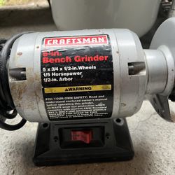 Craftsman Bench Grinder  W/ Power Strip 