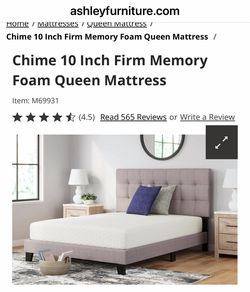 Firm Memory Foam Queen Mattress - 10 inch