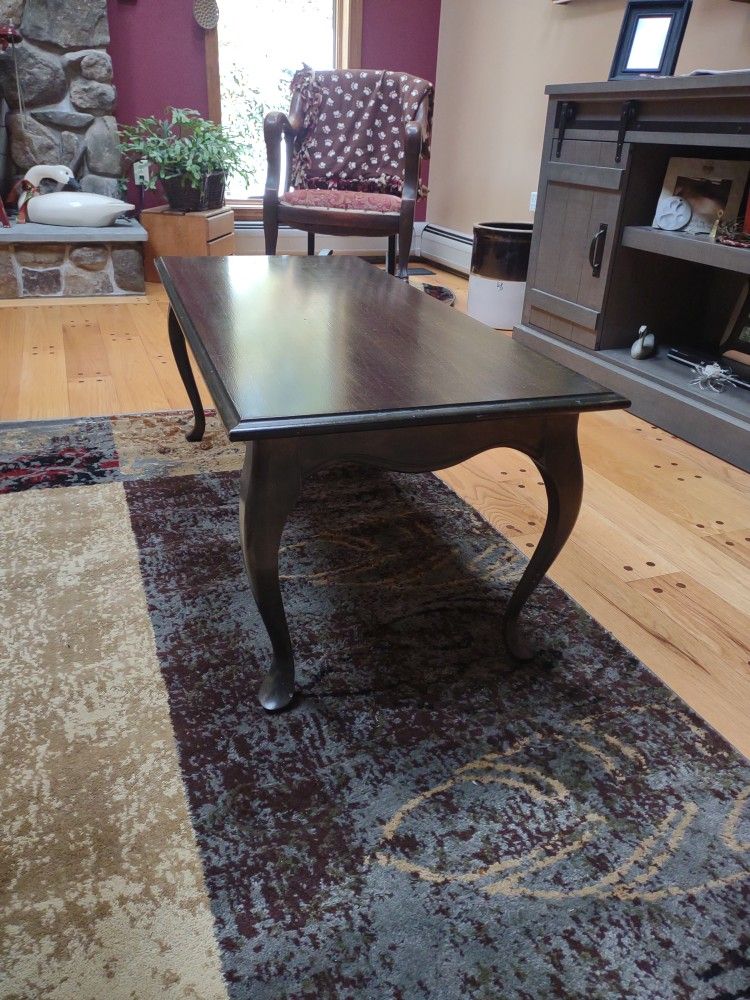 Solid Poplar Wood Coffee Table