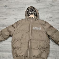 Balacio Brown/Wheat Puffer Jacket Mens Size XL