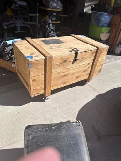 Wooden crate storage box