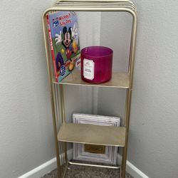 Chic Modern GOLD Metal 3-Tier Corner Shelf / Display Organizer