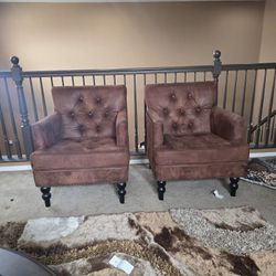COASTER SET OF 2 ARMS CHAIRS 