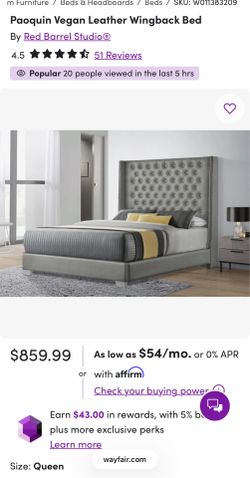 Queen bed frame , mattress, and matching dresser with mirror attached
