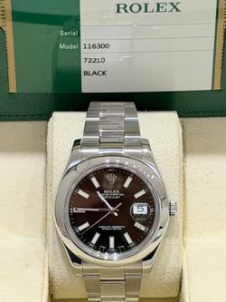 2014 Rolex Preowned 41mm DateJust-II Black Stick Dial-W/Card