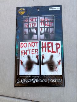 Halloween spirit window posters