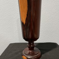 Vintage Hand Turned Cherry Wood Vase/goblet