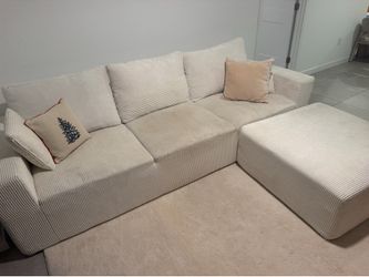 Sofa with ottoman make your offer