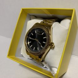 Invicta Speciality Men’s Gold Tone 40mm Watch Black Dial