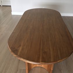 Wood Pedestal Table 94”/92”