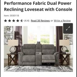 Next-Gen DuraPella Power Reclining Loveseat with Wireless Charging 