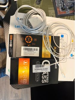 Charger for iPhones and screen protectors