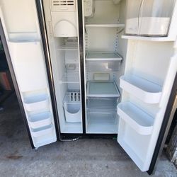 Amana Refrigerator Stainless Steel Front Side by Side