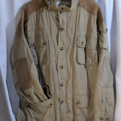 Vintage Leather Trimmed Orvis Fishing Jacket 
