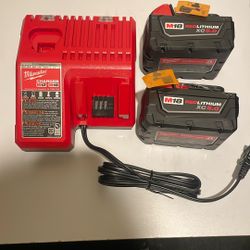 Milwaukee Batteries W charger And Free Box