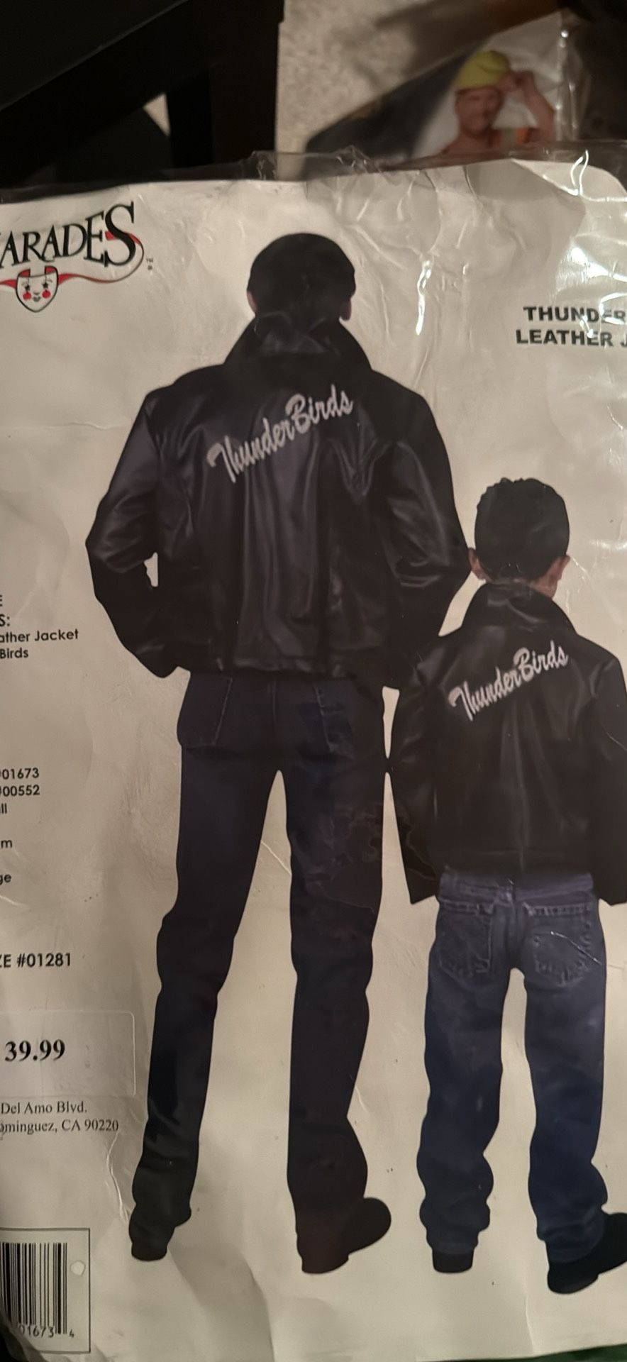 Halloween Costume Adult 50’s Thunderbirds Leather Jacket