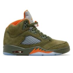 Jordan Retro 5 Olive And Orange 