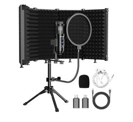 Dejasound Studio Recording Microphone with Isolation Shield & Pop Filter - Brand New