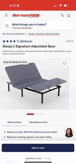 Sleepys Queen Sized Adjustable Base