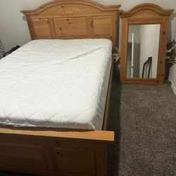Full Size Bed Frame With Mirror