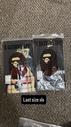 Black Burberry bape shirt and black and gray bape shirt size xl