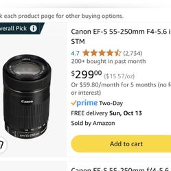 Canon image stabilizer 55-250mm