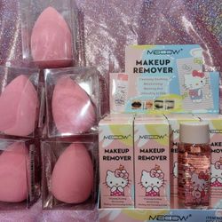 New Hello Kitty Make Up Removers & Jumbo Beauty Blenders -$3 Each