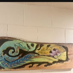 Gift A Mermaid Hanging Wood Art 2 1/2 Ft By 1ft 2 Inch $200