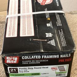 Box Of 5000 Grip Rite 2” X 113–Gauge Round 