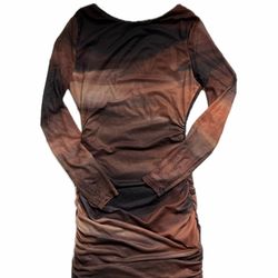 Vestido de colores tierra (SHEIN)