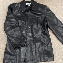 Womens husson jeans leather jacket joggers