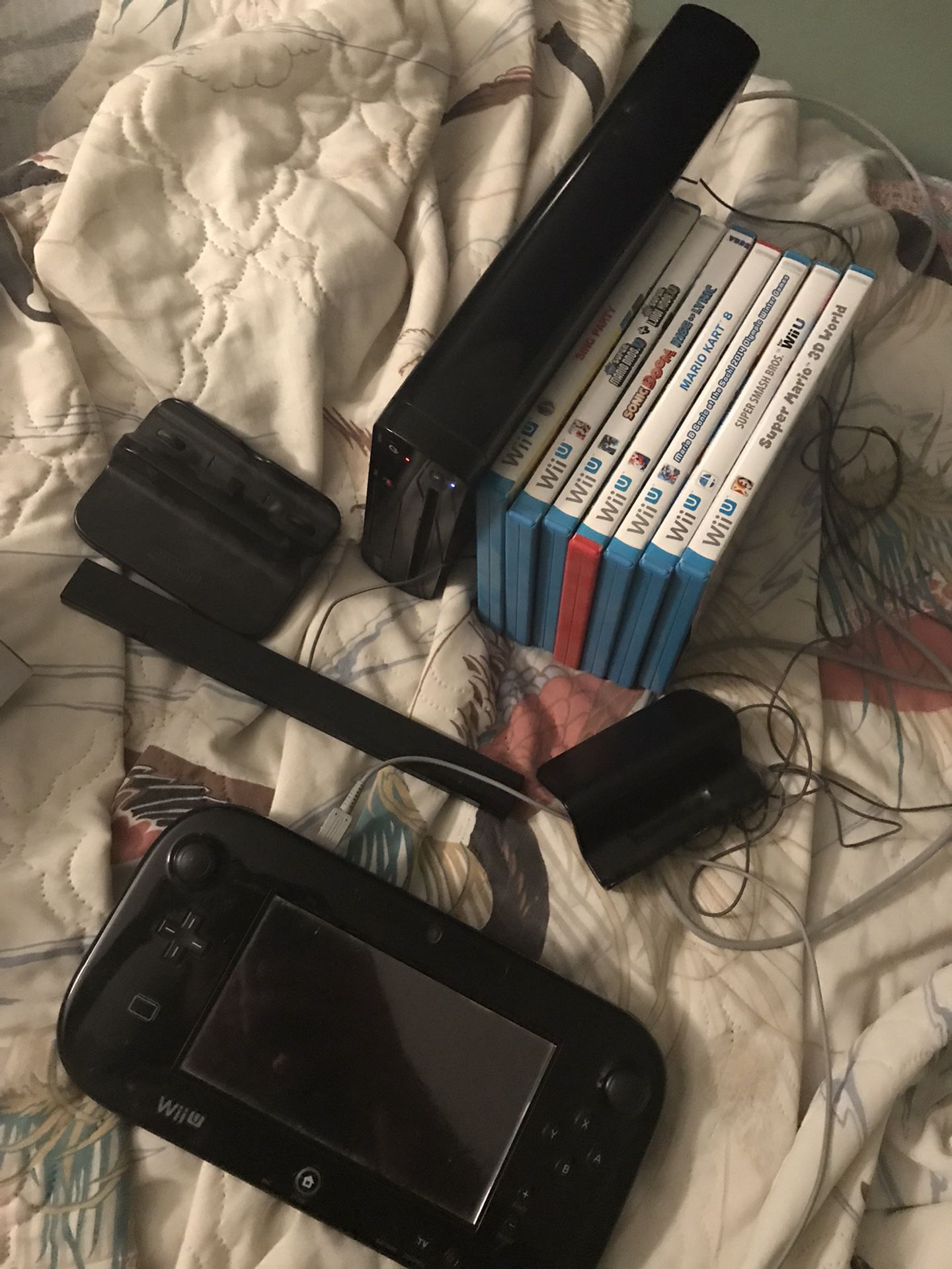 Selling Nintendo Wii U 32gbs With Games Charging Dock Hdmi Cord Manual Etc Charger.