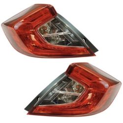 For 2016-2020 Honda Civic 4-Door Sedan Tail Lights Lamps Outer Pair Left+ Right