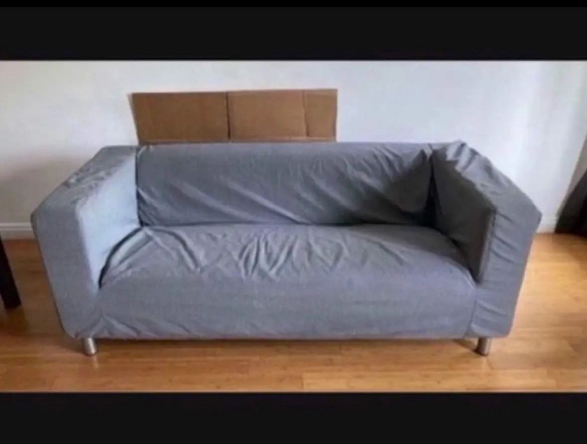Couch With Grey Cover Price Is Firm