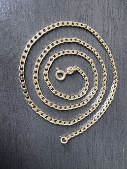 14k Solid Gold Curb Chain Necklace 20 Inch NOT SCRAP