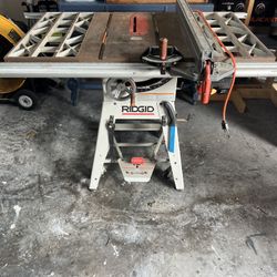 Rigid Portable Table Saw On Wheels