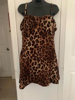 Leopard Print Mini Slip Dress