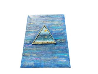 Abstract Triangle Painting Unknown Artist 2’6x3’4