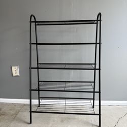 5-Tiers Shoes Organizer Shelf, Storage Shelf, Bathroom Shelf, Book Shelf (L25.5”xW12”xH40”)