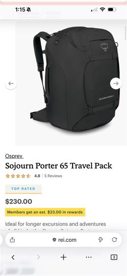 Osprey Porter 65 Travel Pack OBO