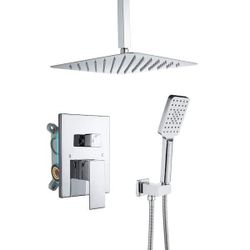 Chrome, Ceiling Shower Set, New