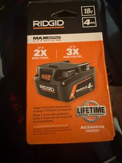 RIDGID 18V 4Ah Max Output Lithium Battery