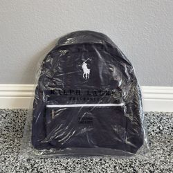 (NEW) Polo Ralph Lauren Fragrances The World Of Polo Navy Blue Backpack Bag