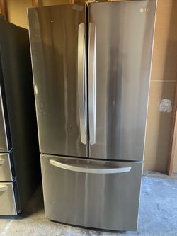 Lg 33 Inch 2020 Model French Doors Stainless Steel Refrigerator 