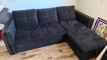 Sectional Pull Out Couch with Storage