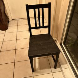 Black Wooden Chair 18in High 16 In Seat
