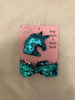 Little girls keychain and head band