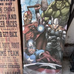 Marvel Avengers And Baseball Wall Picture Frame Decor